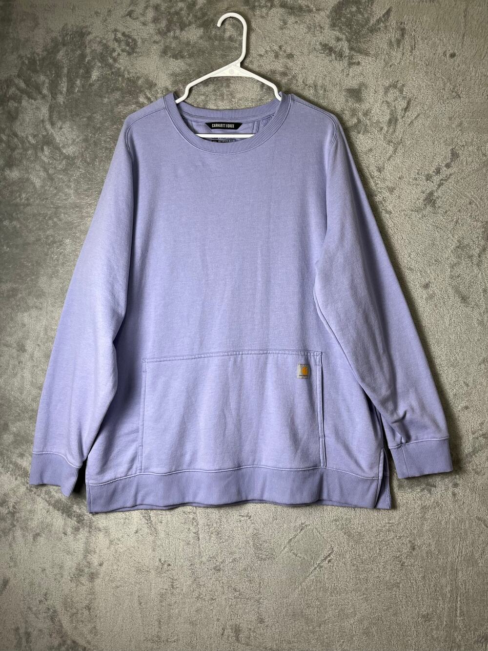 Carhartt Force Sweatshirt Lilac Kangaroo Pocket Lightweight Size XXL Casual Cozy